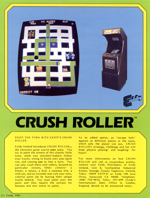 Crush Roller (bootleg set 1) Arcade Game Cover
